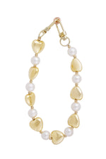 Telephone cord hearts pearls