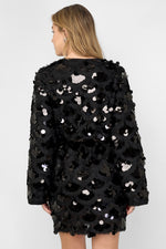 Polyester fiber (polyester) Mini dresses Sequins Elegant Fall/Winter  Clothes