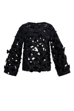 Polyester fiber (polyester) Long sleeve tops Sequins Elegant Fall/Winter  Clothes