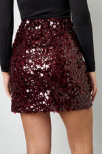Polyester fiber (polyester) Mini skirts Sequins Elegant Fall/Winter  Clothes