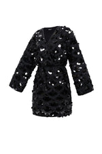 Polyester fiber (polyester) Mini dresses Sequins Elegant Fall/Winter  Clothes