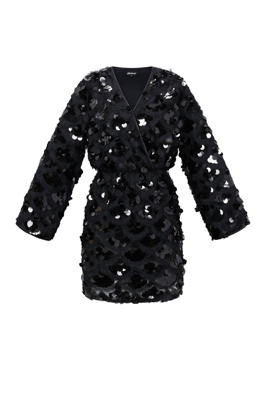 Polyester fiber (polyester) Mini dresses Sequins Elegant Fall/Winter  Clothes